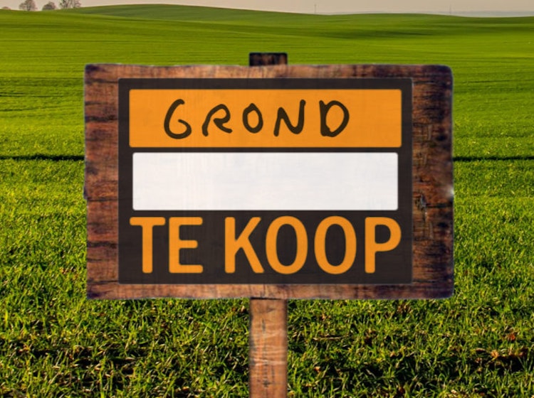 Bouwgrond te koop bordje