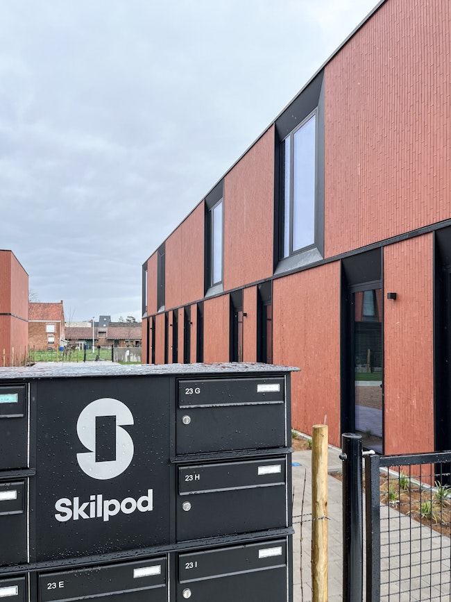 Skilpod nieuwbouw project op de Hoedhaar site in Lokeren