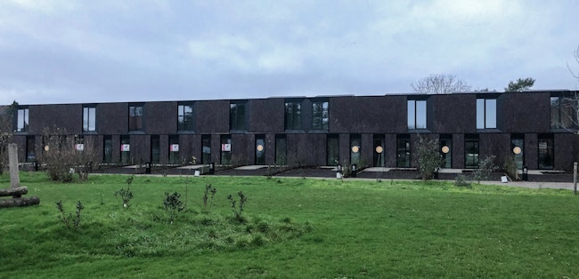 Nieuwbouw houtskelet woningen op de site van de Chocoladefabriek in Tongeren