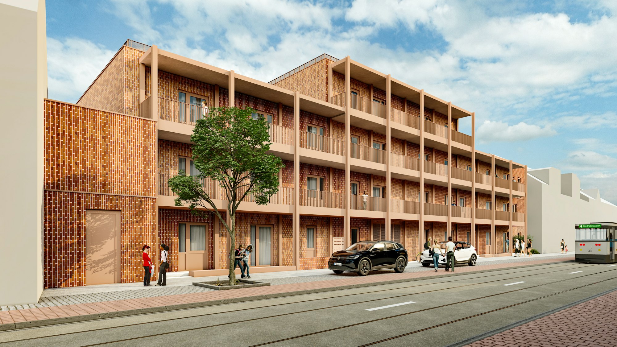 Project Gent Heerweg-Noord stapelbouw appartementen